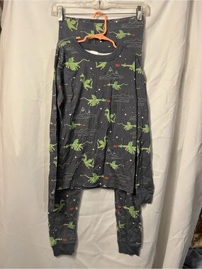 Boy Hanna Andersson Green Dragon Pijama Set Size US 12